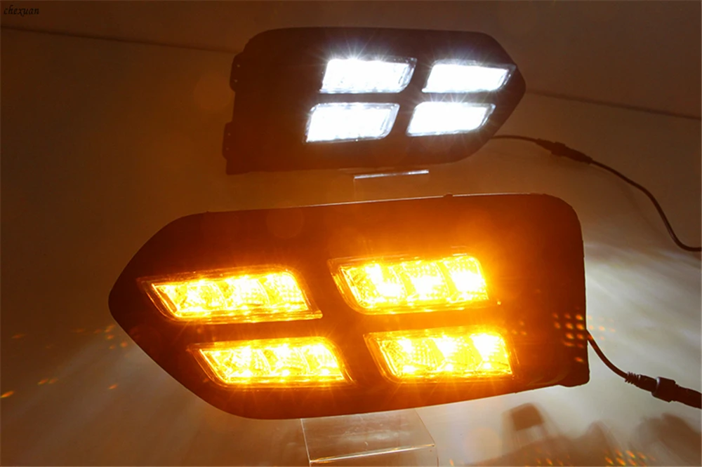 CSCSNL 1 комплект для Honda City 2017 2018 2019 DRL Вождения освещают светильник с желтым сигнал