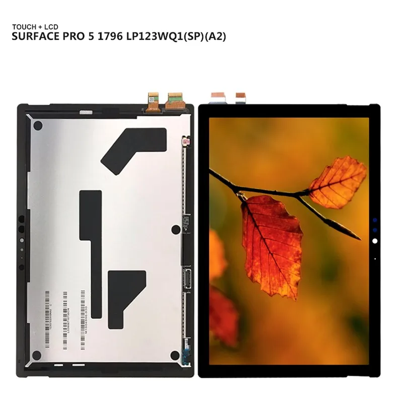 

NEW original For Microsoft surface pro 5 Model 1796 LP123WQ1 lcd display touch screen glass sensor digitizer tablet assembly