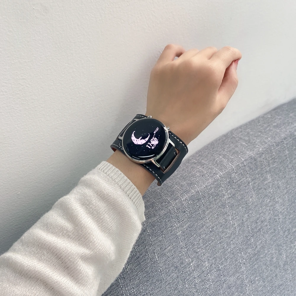 Watchband for Samsung Galaxy Watch 4 Active 2 Classic 42/46mm Gear Sport S2S3 Leather Strap Huami Amazfit GTR Bip Huawei GT2 | Наручные