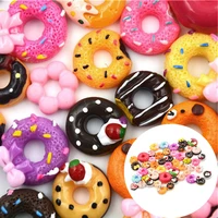 doughnut miniature 10pcs phone case decor dollhouse food diy craft resin