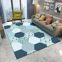 geometric printed carpet flannel rug for living room bedroom large area rugs modern printing floor carpet for parlor mat home