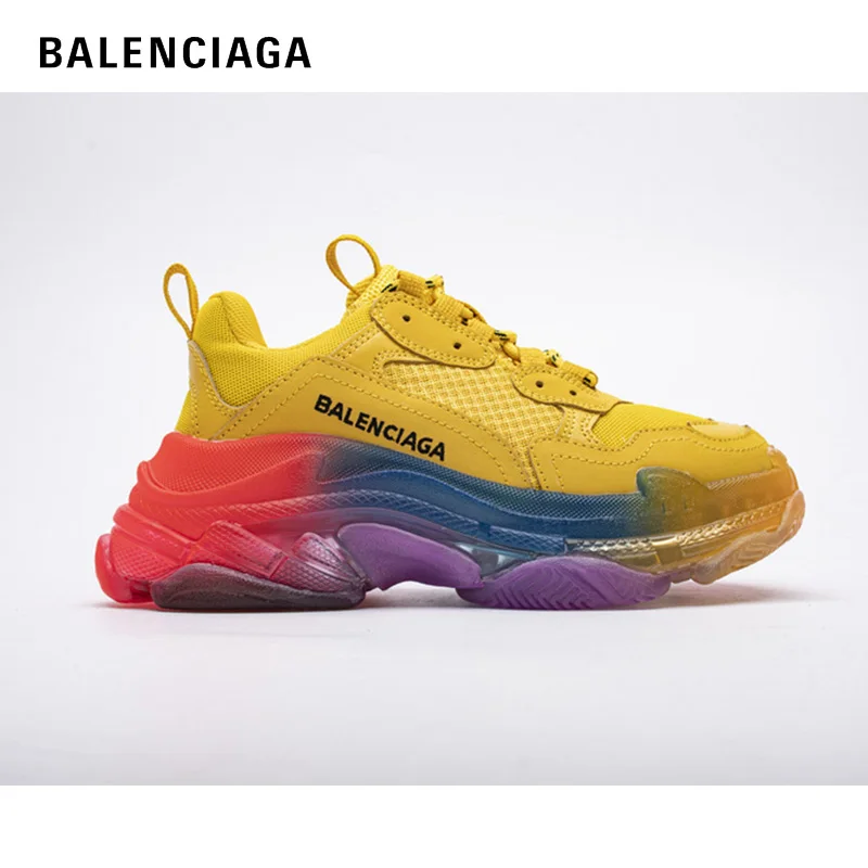 

2021 New Original Triple S 3 Clear Sole Black Shoes Balanciaga Women Dad Clear Sole White Trainers Fashion Neon Green Unisex 03