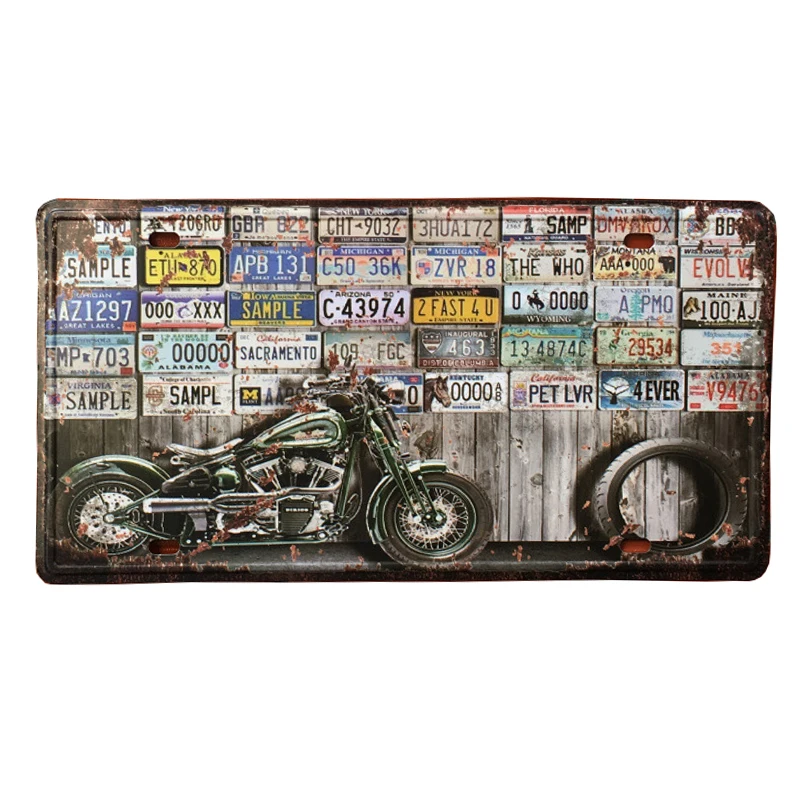 Новый американский металлический номерной знак для автомобиля винтажный Декор