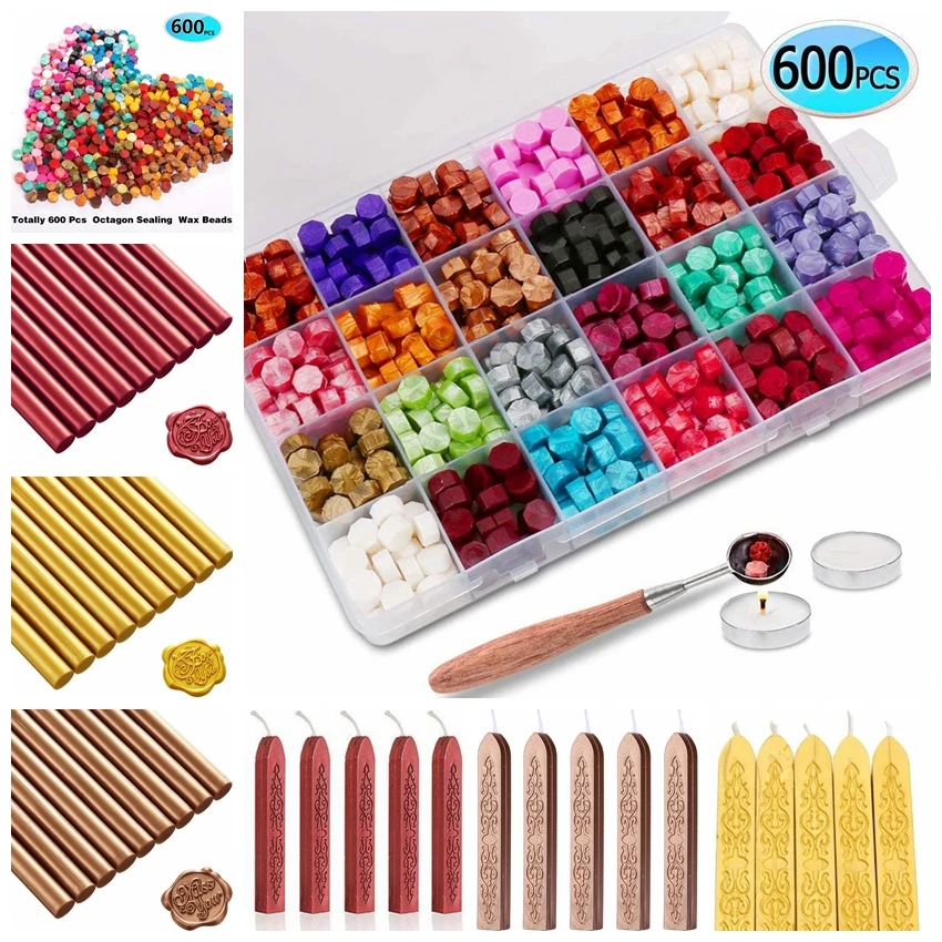 Винтажная самодельная восьмиугольная сургучная печать для восковых планшетов