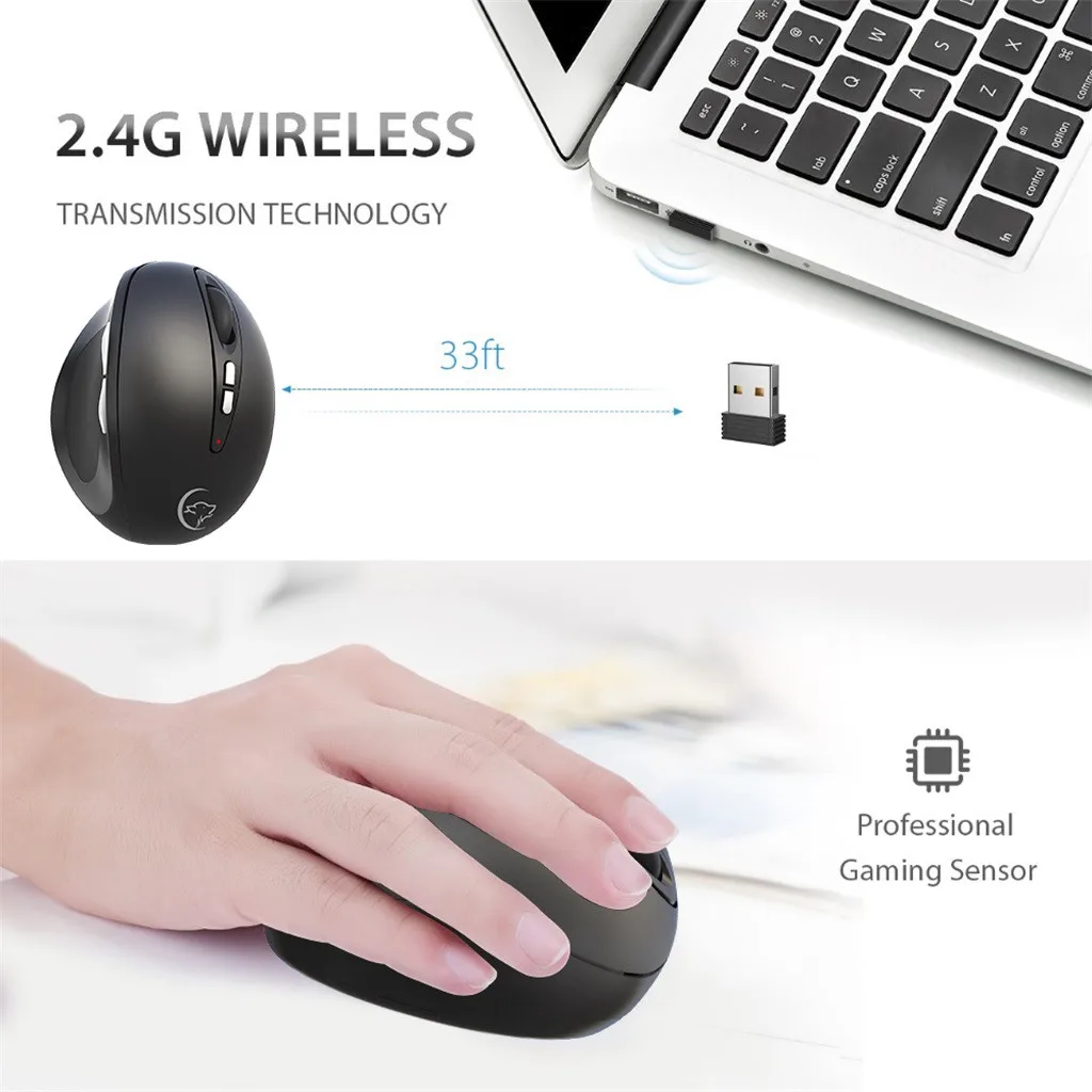 VOBERRY YWYT G836 Беспроводная игровая мышка 2,4 GH эргономичный зарядки 6 ключ высокая производительность вертикальный декомпрессии Мышь 819#2