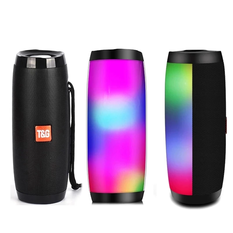 

LED Portable Speaker Bluetooth-compatible Column Wireless Speaker Outdoor Bass HIFI TF FM Radio soundbar caixa de som