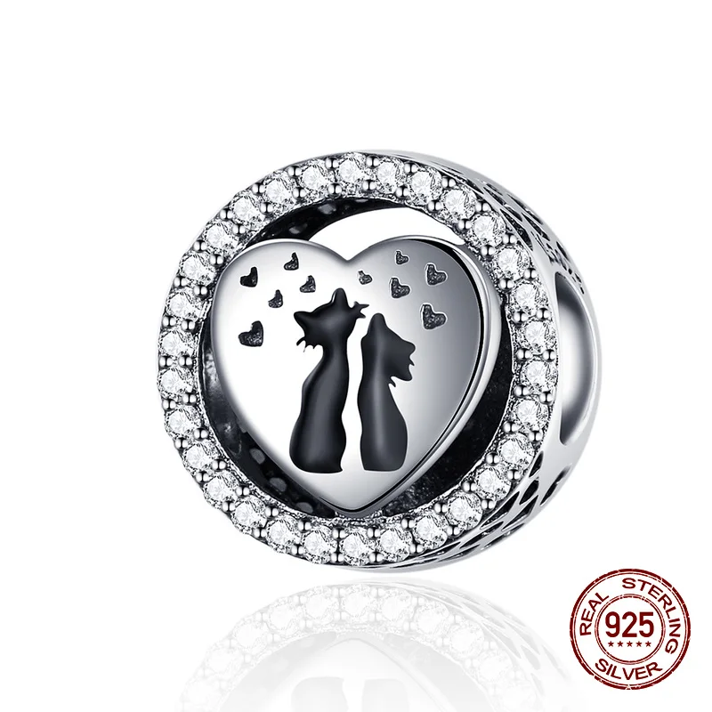 Подвеска для браслета из серебра 925 пробы с котом|Бусины| |