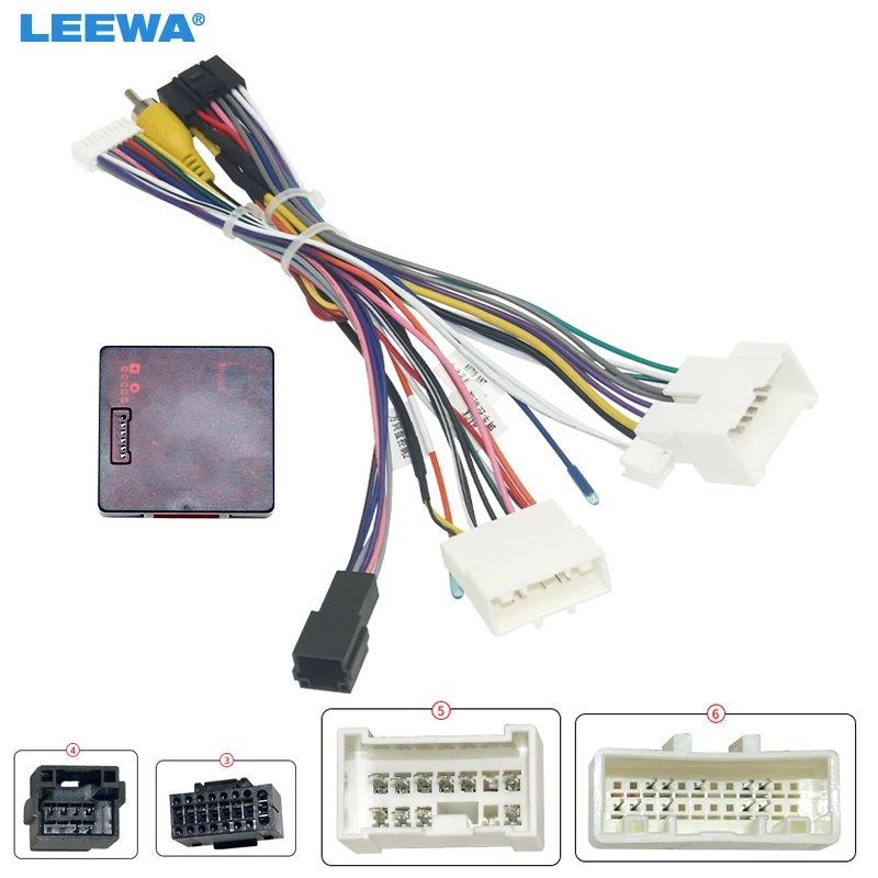 LEEWA автомобильный аудио DVD Android 16 контактный кабель питания адаптер с can шиной для