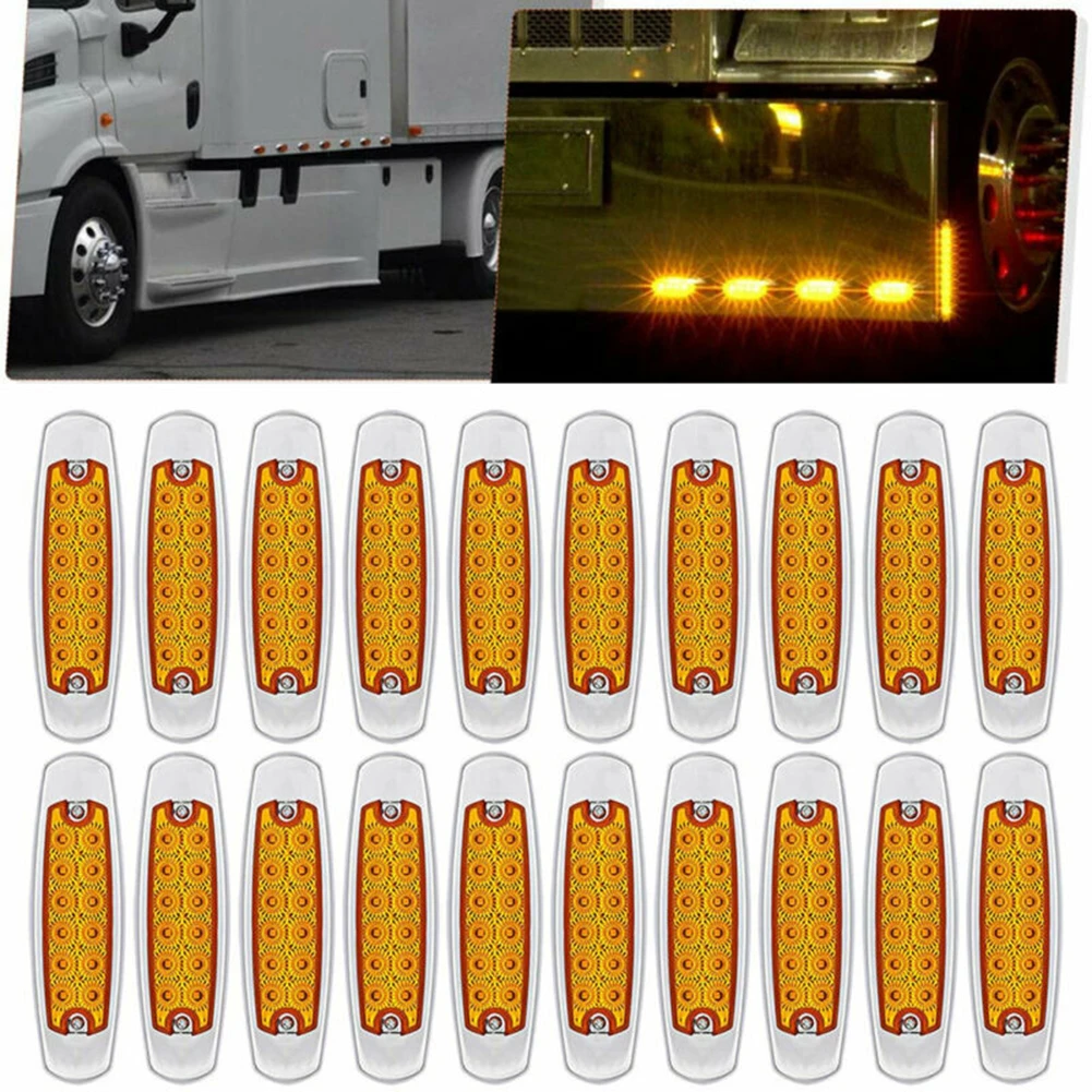 

For Peterbilt Marker Light 12V/24V Clearance W/ Screw Turn Signal Sealed Oval