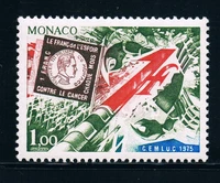 1pcsset new monaco post stamp 1975 anti cancer struggle sculpture stamps mnh