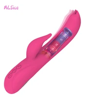 vibrators for women clitoris vagina powerful dual motor vibration telescopic swing silica gel female intimate goods sexy sex toy