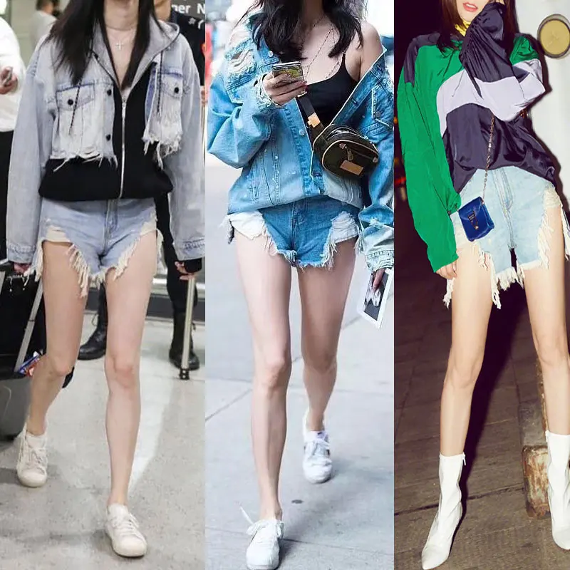 

Классические Модные женские рваные джинсовые шорты, повседневные дикие женские шорты, доступны пять цветов