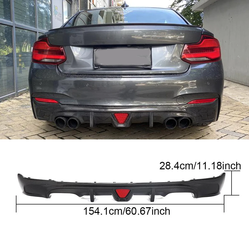 Задний диффузор для BMW F22 F23 M Sport купе 2013 - 2017 M235i M240i углеродного волокна губа на
