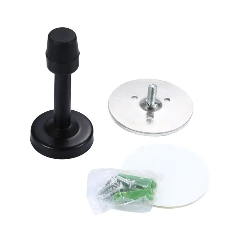 

28EB Stainless Steel Door Stopper with Sound Dampening Rubber Bumper Wall Mounted Sound Protector Damping Rubber Door Holder