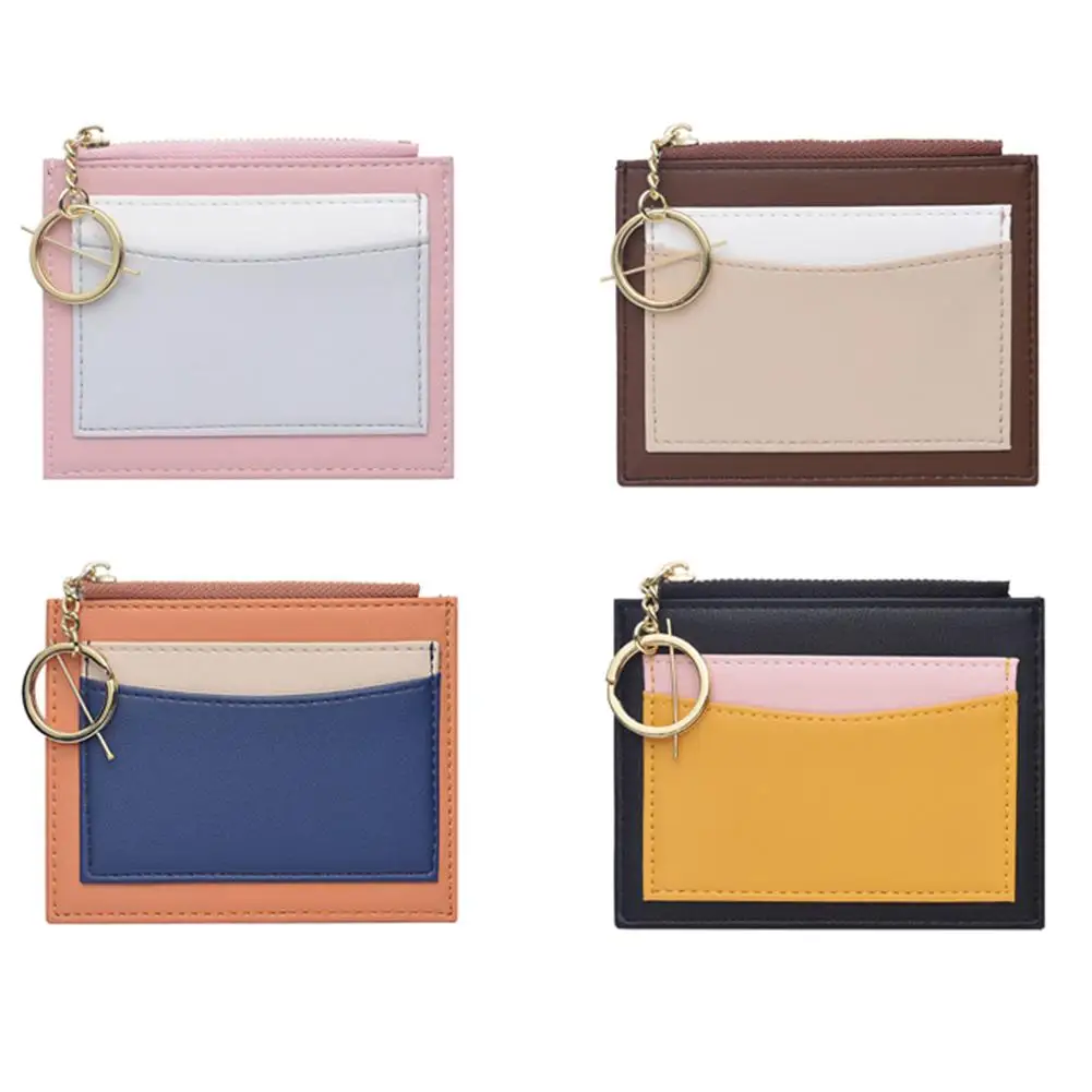 Мини кошелек унисекс из искусственной кожи для мужчин и женщин кредитница чехол