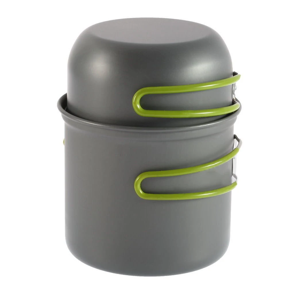 

Bowl Pot non-stick Lid Aluminum alloy Tool Hiking Picnic Cooking Durable and Useful Grey Set