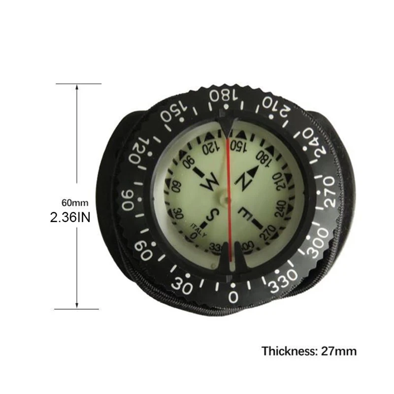 

Bungee Cord Compass Underwater 100m Diving Professional Waterproof Navigator Scuba Luminous Compass for Swimming Diving