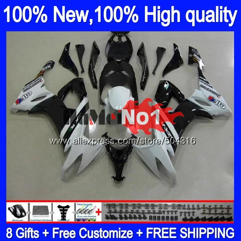 

Корпус для KAWASAKI ZX1000C ZX 10R 1000CC ZX10R 08 09 10 73MC. 65 ZX1000 CC ZX 10 сотрудников отдела исследований ZX-10R 2008 2009 2010 белый черный обтекатель