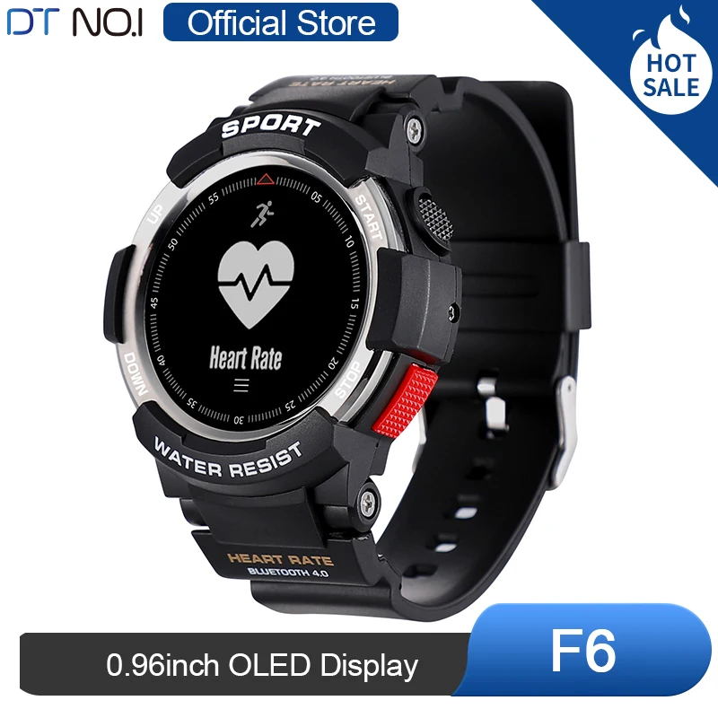 DTNO. I NO.1 F6 0,96 дюймов OLED Дисплей 50 дней Применение время монитор сердечного ритма 50 м Водонепроницаемый gps спортивные умные часы