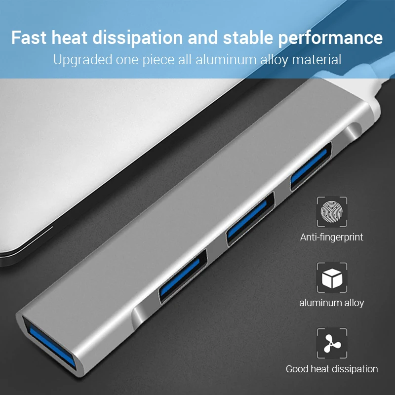 4 Порты и разъёмы USB 3 0 концентратор ультра тонкий данных usb хаб 2 для ноутбука Mac Pro