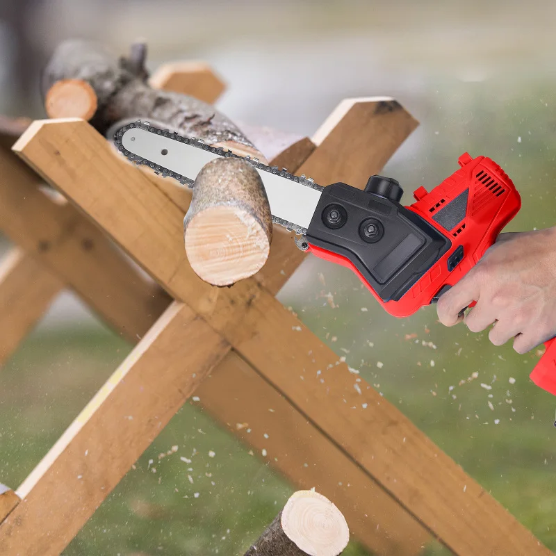 安い 400ワットミニチェーンソーミニ電動のこぎり電動チェーンは剪定片手ガーデンツール木工ツール
