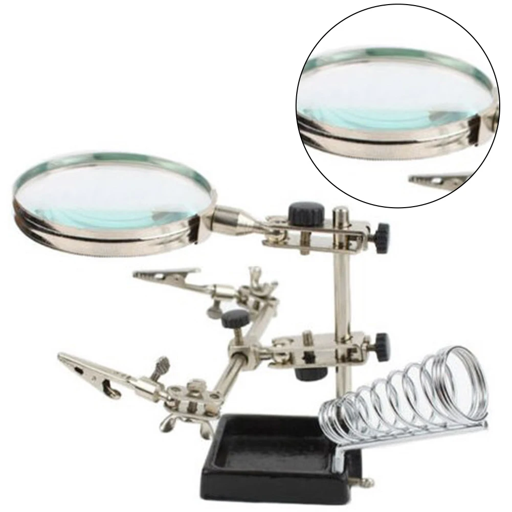 Подставка Увеличительное стекло паяльник Ювелирные изделия Лупа домашняя