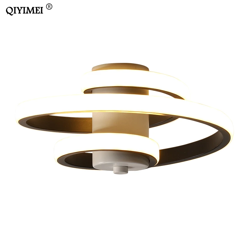 

Modern Led Ceiling Lights For Home Entrance Balcony hallway Lamps bedroom White Black Indoor Lighting Fixtures Input AC90-260V