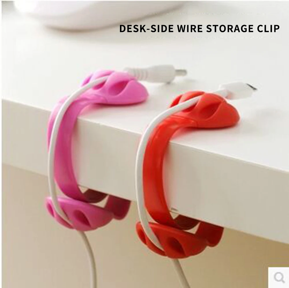 

Cable Organizer Silicone USB Cable Winder Desktop Tidy Management Clips Cable Holder for Mouse Headphone Wire Cord Organizer