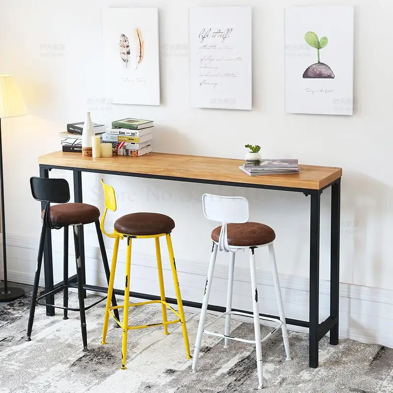 Простой Современный Железный барный стол с высоким ножным столом и стулом