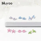 Новая мода Забавный смех Kawaii морским обитателям животные акрил эпоксидной смолы серьги с симпатичным дельфином Осьминог арильного серьги из смолы