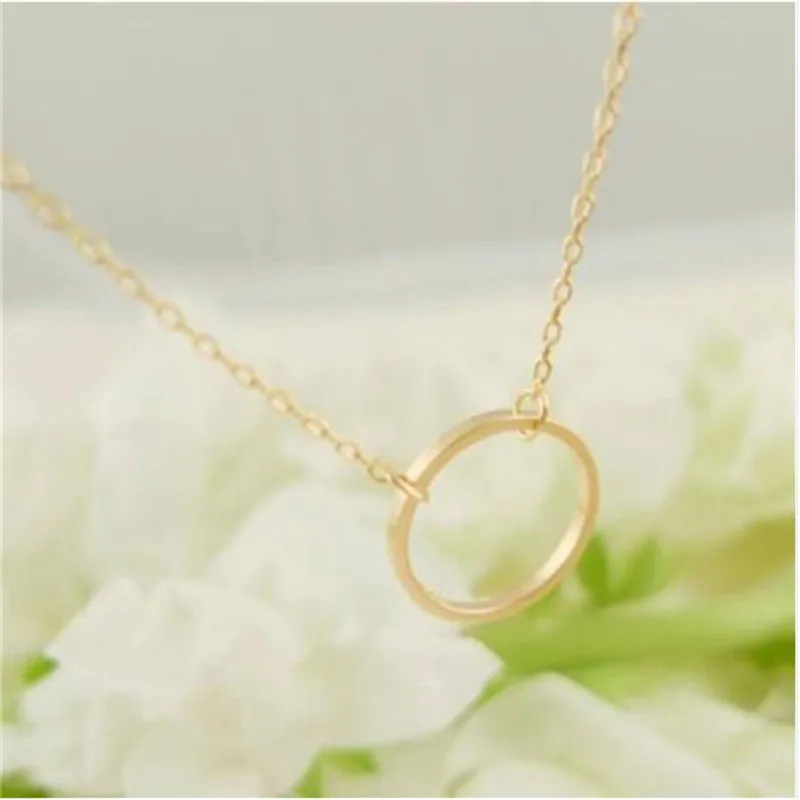 Простые круглые подвески Цепочки и ожерелья ожерелье вечности Карма Infinity цвет
