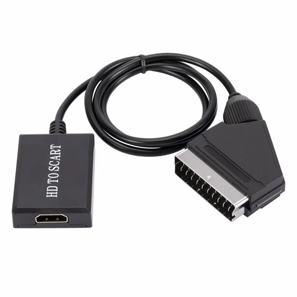 

SCART to HDMI-compatible Converter for HDTV Monitor Projector X Series VHS STB Sky Blu-ray DVD Player