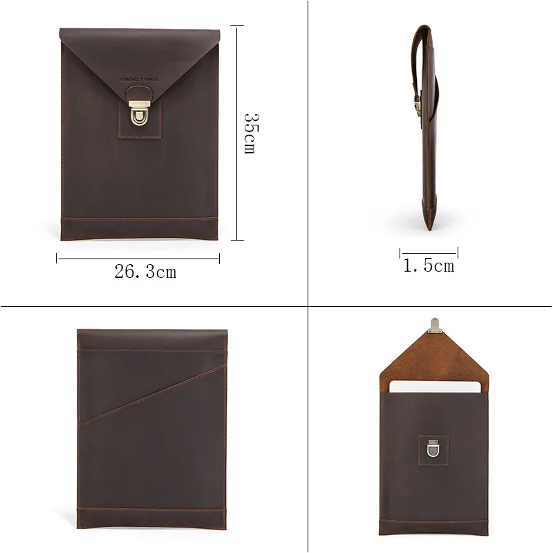 Роскошный Ретро чехол из коровьей кожи для ipad pro 12 9 inchTablet Sleeve Pouch Notebook Case Bag |