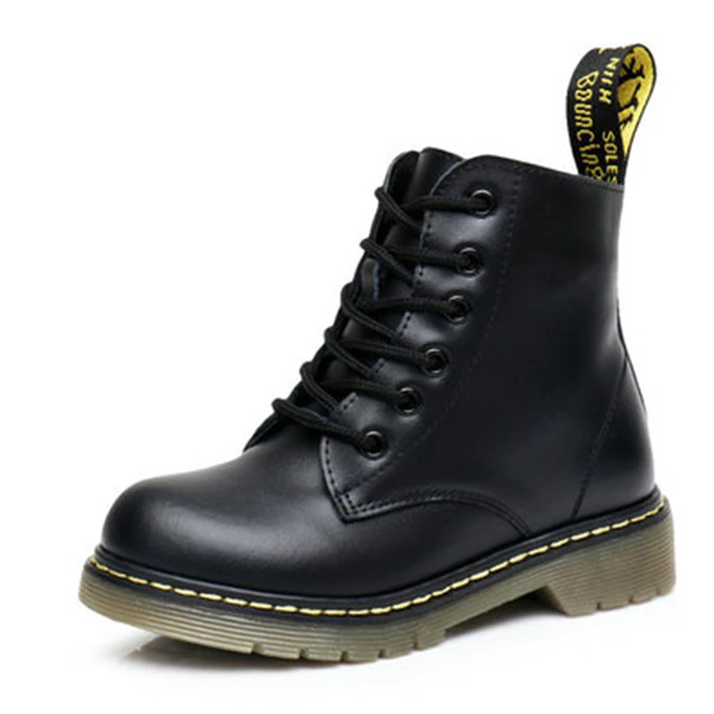 

Autumn Winter Children Ankle boots Boys Girls Genuine leather Military boots Lace-Up Snow boots Kids shoes Motorcycle boots 06A