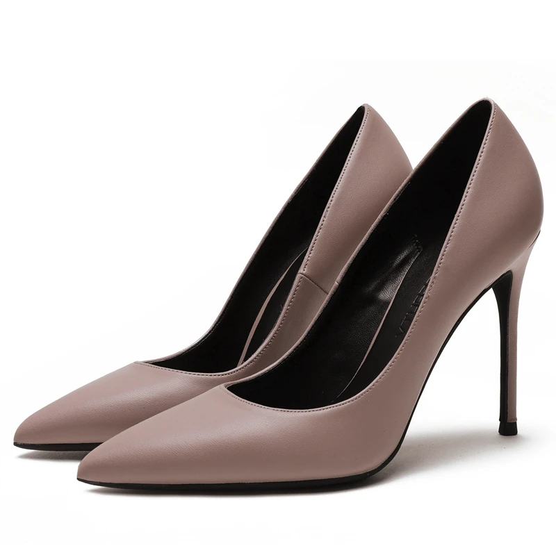 Модные брендовые Новые Классические женские пикантные туфли лодочки на высоком