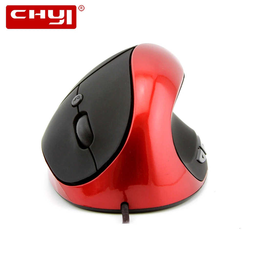 CHYI Ergonomic Vertical Wired Mouse Rechargeable 5D Optical USB Silent Mice 1600 DPI Office Healthy Gaming Mouse For PC Laptop kingston hyperx pulsefire fps gaming mouse professional gaming mice ergonomic 400 800 1600 3200 dpi for pc laptop