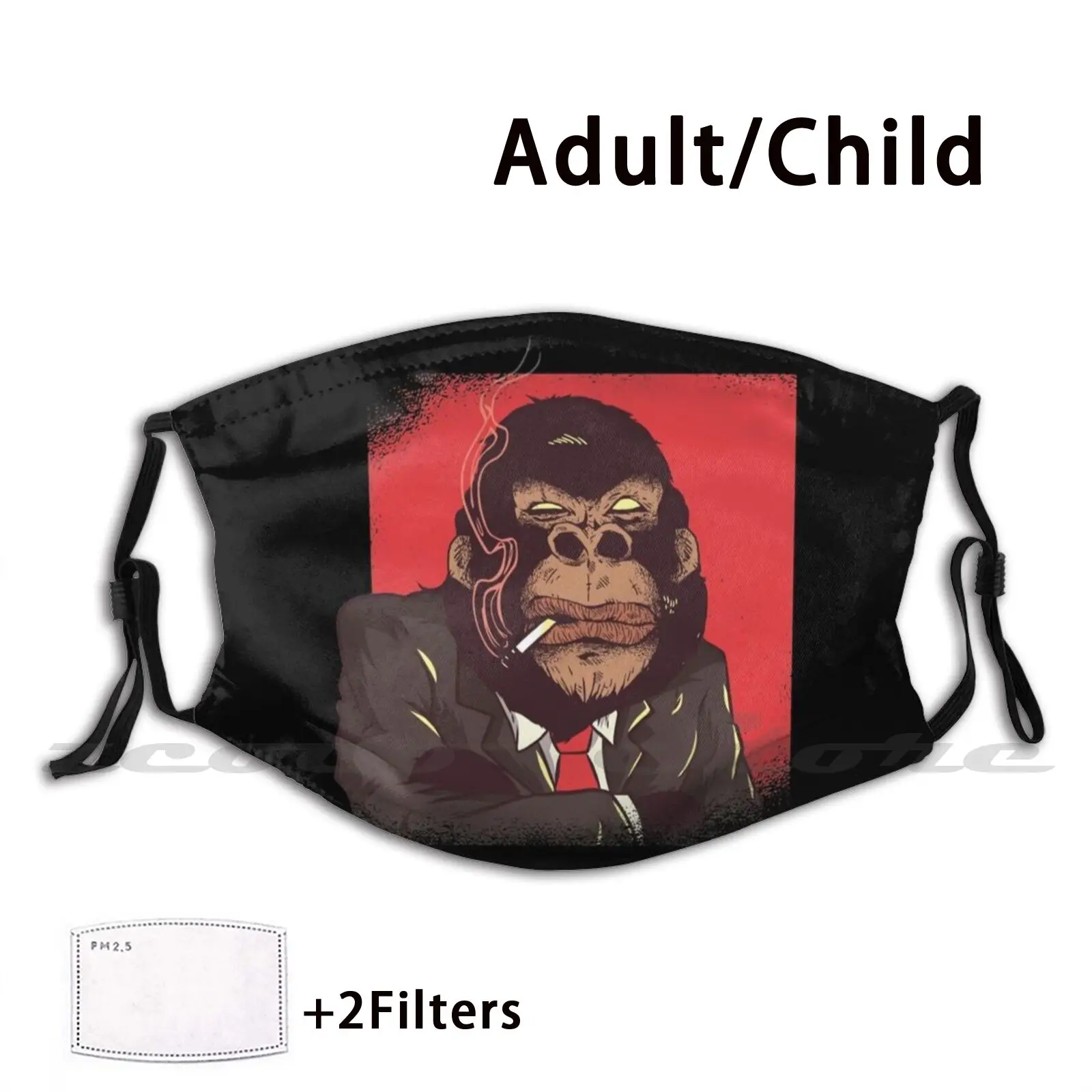 Маска Gorilla многоразовая моющаяся с фильтром маска животными обезьянами