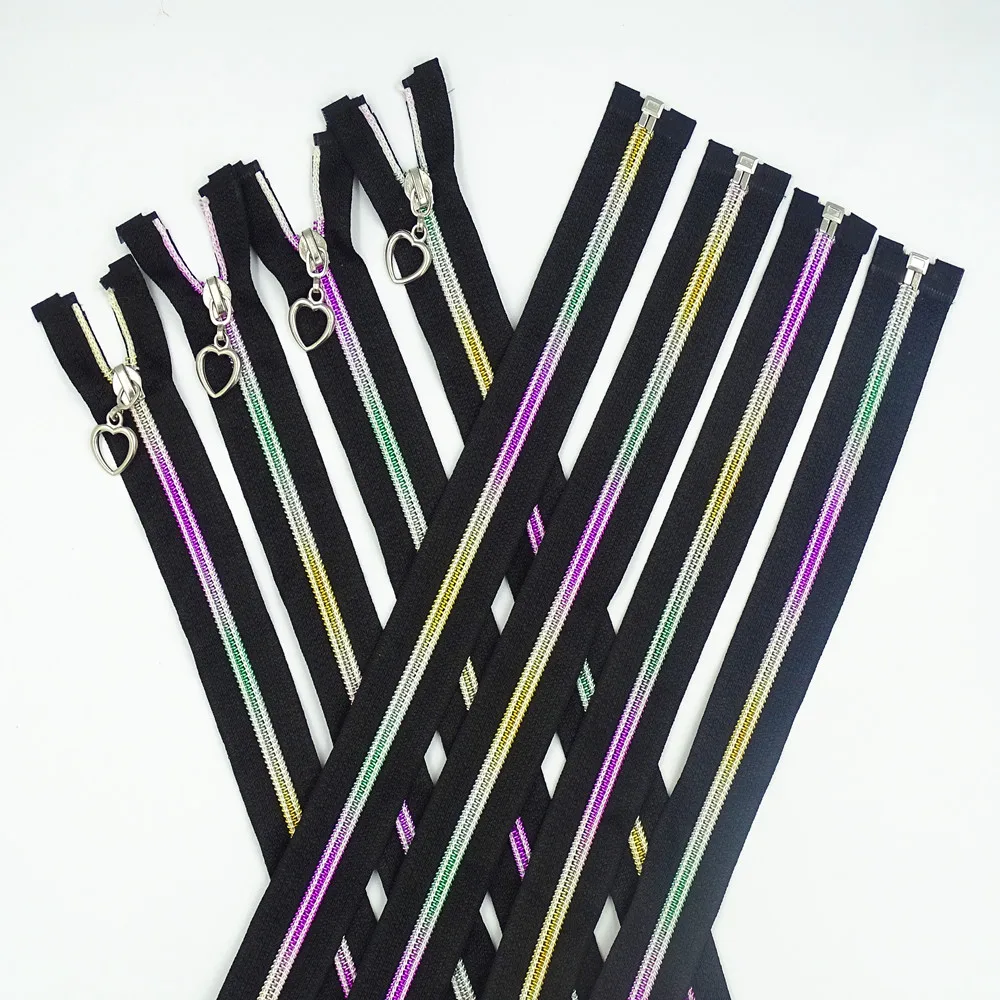5 шт. Новинка # нейлоновая молния с цветными зубьями градиентный шпоночный