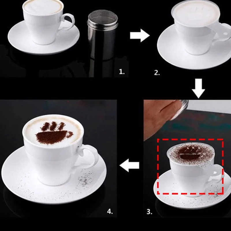 1 шт/1 комплект Нержавеющая сталь посыпать какао корицы и сахара газовое Сетчатое