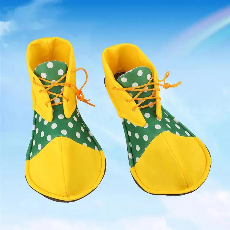 Пара туфель для клоуна среднего размера Обувь в горошек костюма на Хэллоуин