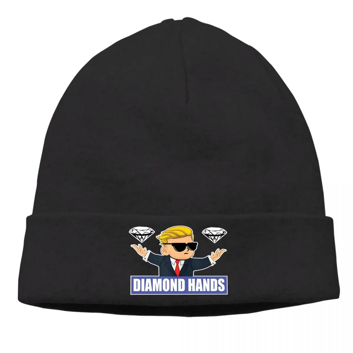 

WallStreet Bets Skullies Beanies Gamestonk Diamond Hands Knitting Winter Warm Bonnet Hats Men Women's Unisex Ski Cap