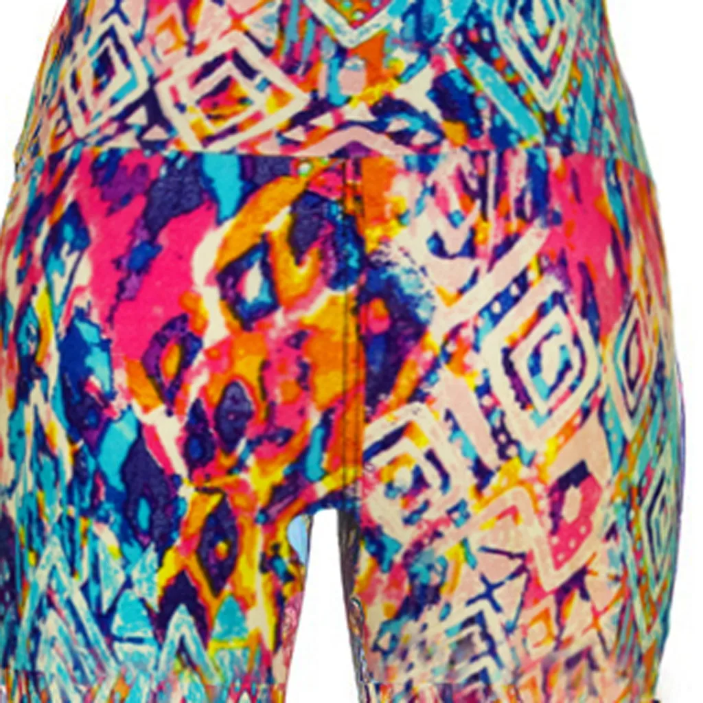 Новый Повседневные леггинсы с принтом Леггинсы для фитнеса женщин спортивные