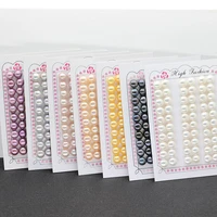 color freshwater pearls 2 14mm natural loose button pearls yellow black gray pearls for jewelry making 3a quality