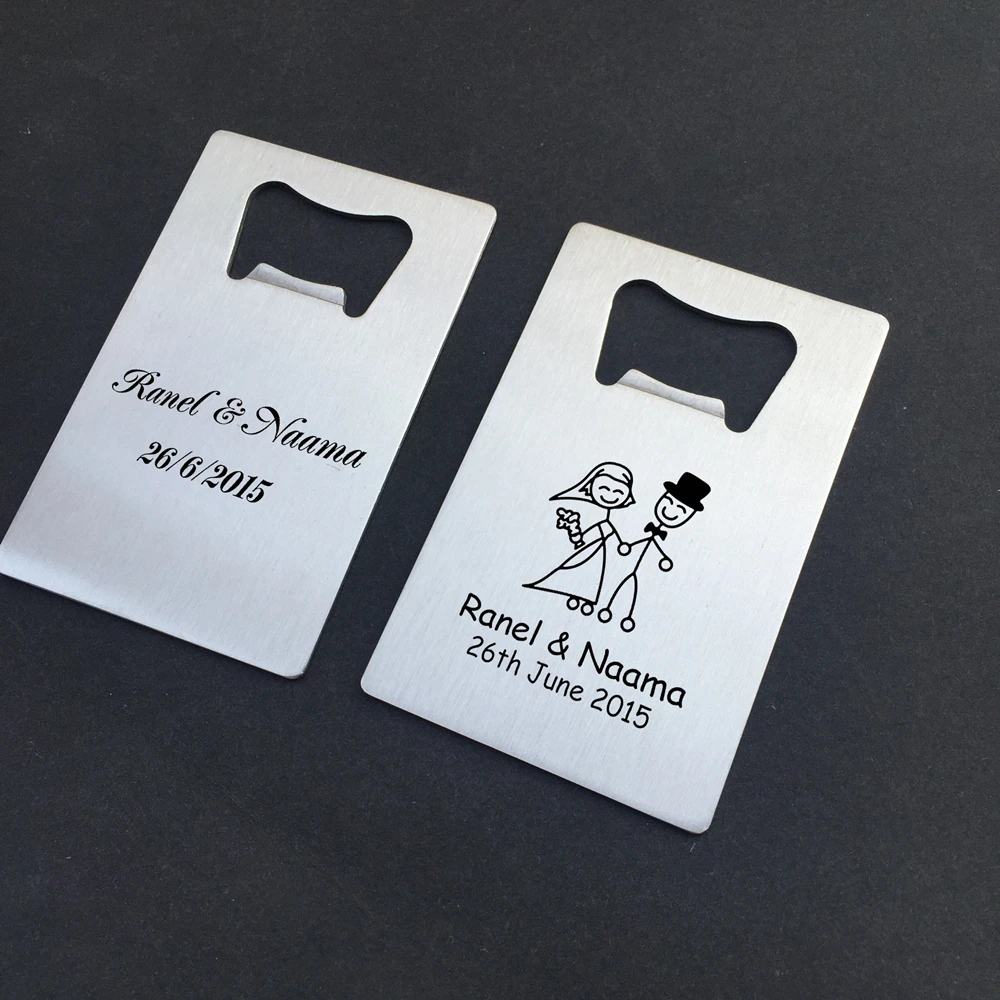 100 шт. Пользовательский логотип именная печать Персонализированная Свадебная
