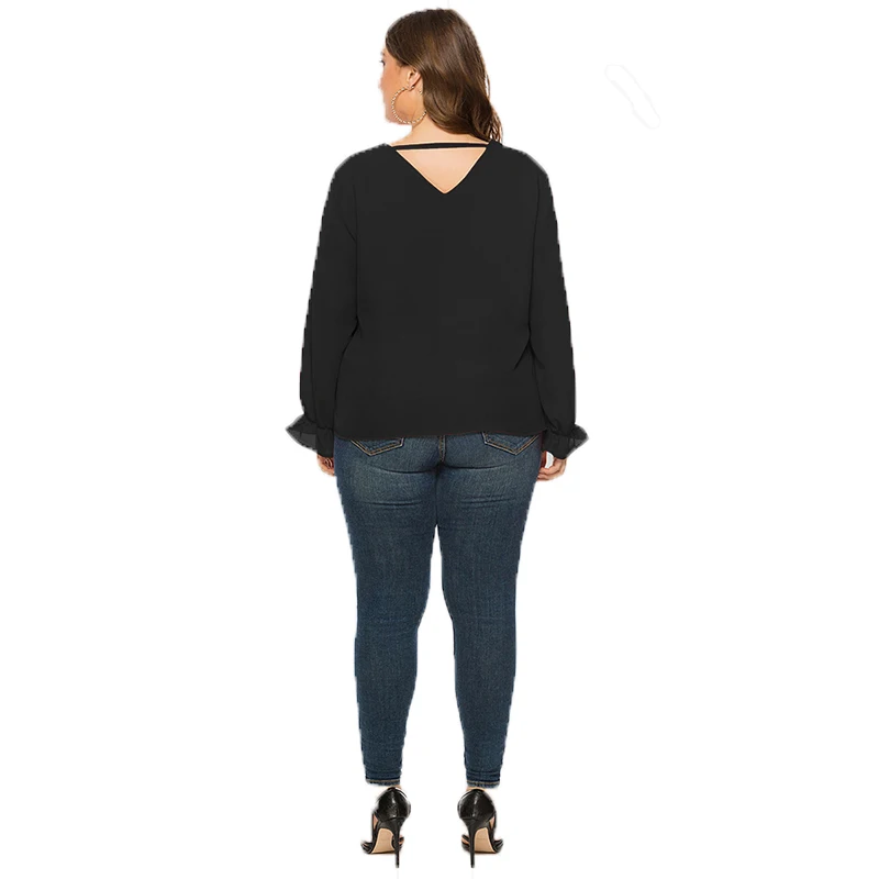 2020 летняя и осенняя Женская рубашка повседневная однотонная Свободная шифоновая