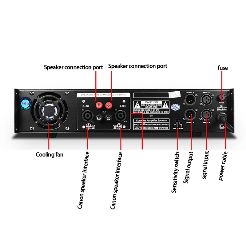 

Vogue T3 350W*2 Professional Digital Fever HIFI High-power Subwoofer Amplifier Stage Performance KTV Home Pure Amplifier