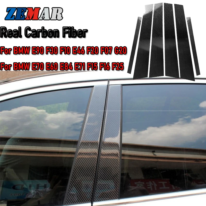 Автомобильные наклейки из углеродного волокна для окон BMW X1 E84 E46 E60 E90 F30 F10 G20 X5 F15 E70