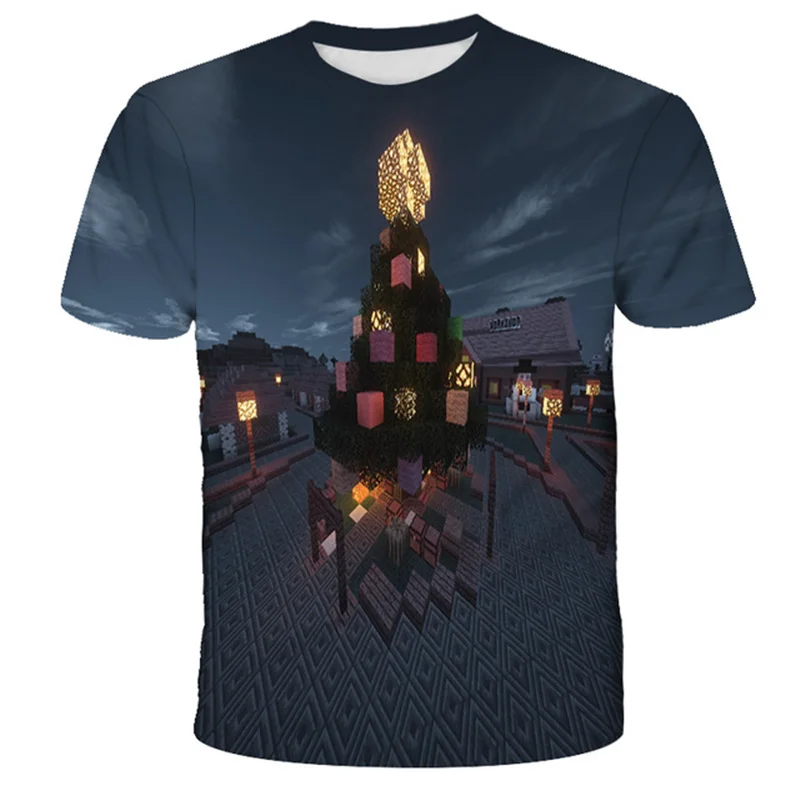 

Mycraft hot game 3D printed T-shirts short sleeve and polyester tops for 4-14 boys and girls new Mycraft children' clothings