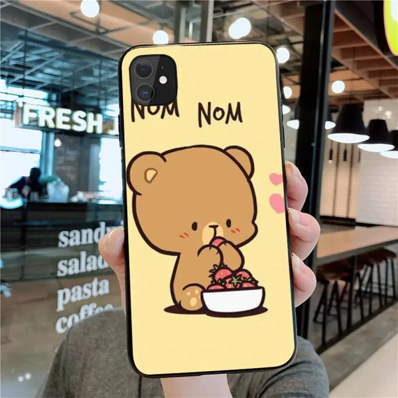Чехол для телефона с молочным медведем iphone 13 12 11 Pro Max Mini XS 8 7 6 6S Plus X 5S SE 2020 XR |