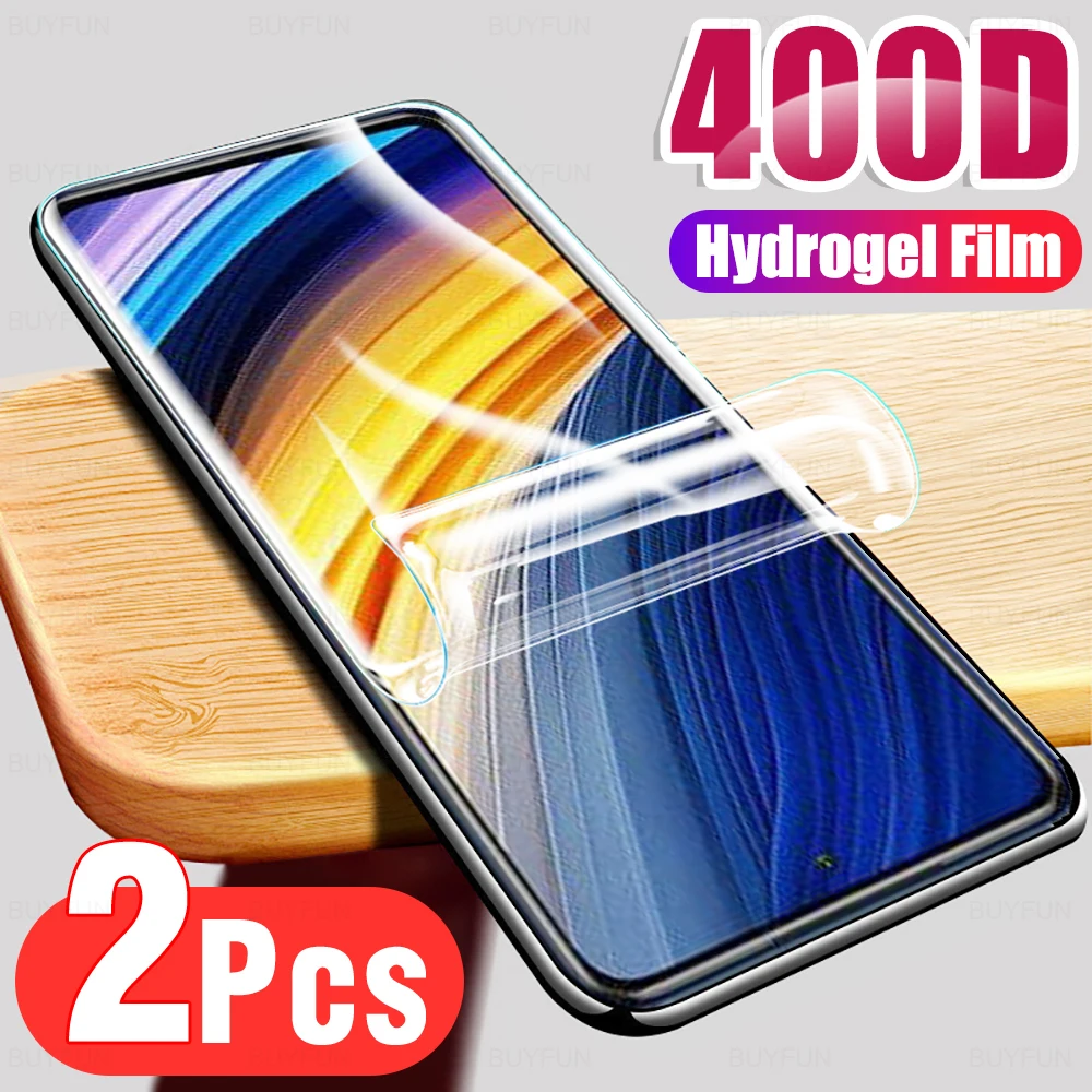

2-4Pcs Screen Protectors For Xiaomi Poco X3 F2 M2 Pro Soft Cover Hydrogel Film For Xiaomi Poco F3 M3 X3 NFC Soft Protective Film